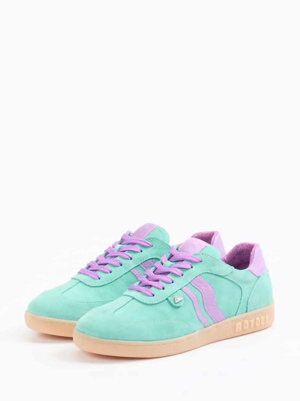 Mayori – Sneaker aus Veloursleder Mintgrün