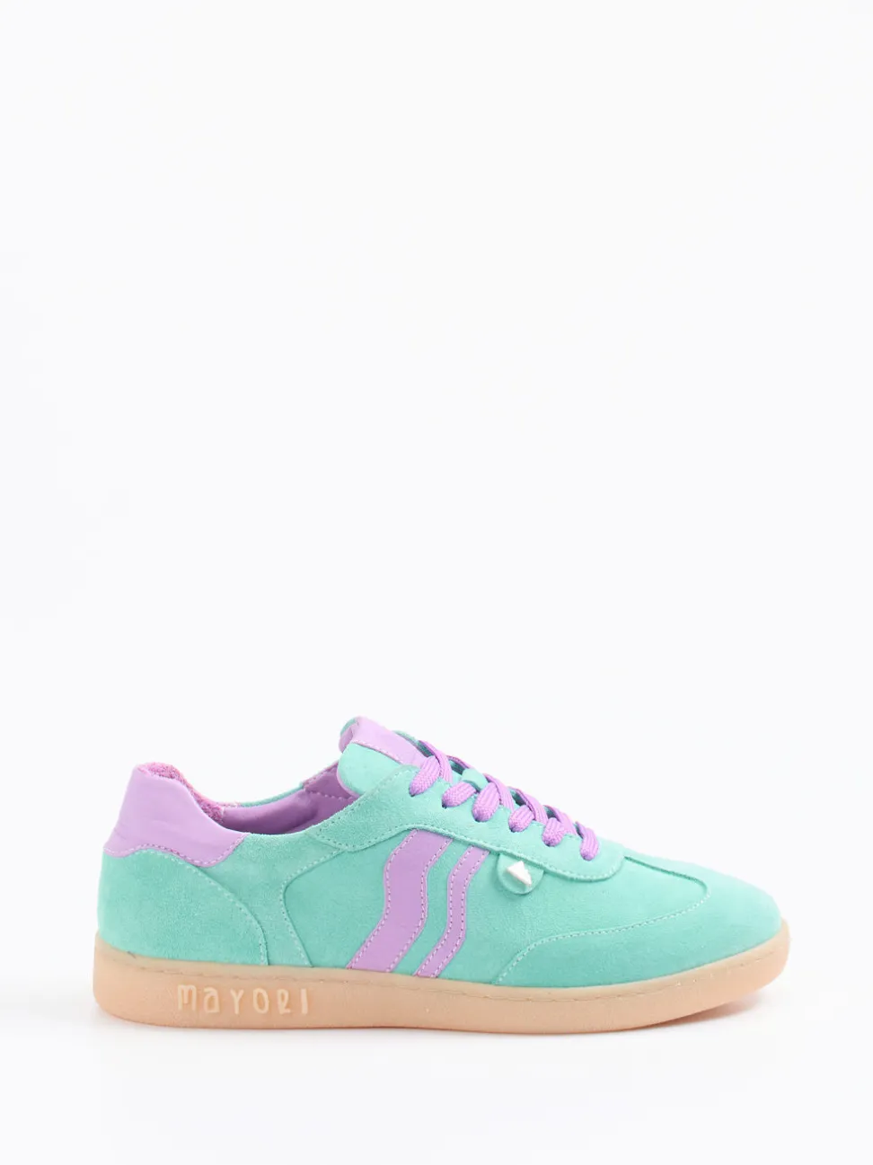 Mayori – Sneaker aus Veloursleder Mintgrün