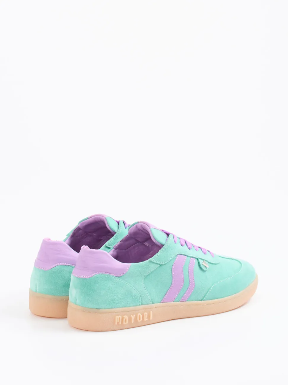 Mayori – Sneaker aus Veloursleder Mintgrün