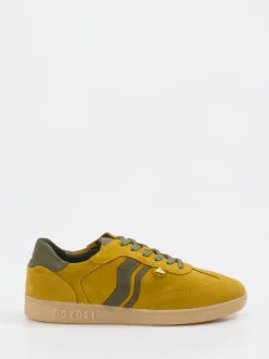 Mayori – Sneaker aus Veloursleder in Senfgelb