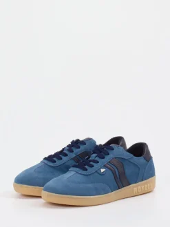 Mayori – Sneaker aus Veloursleder jeansblau