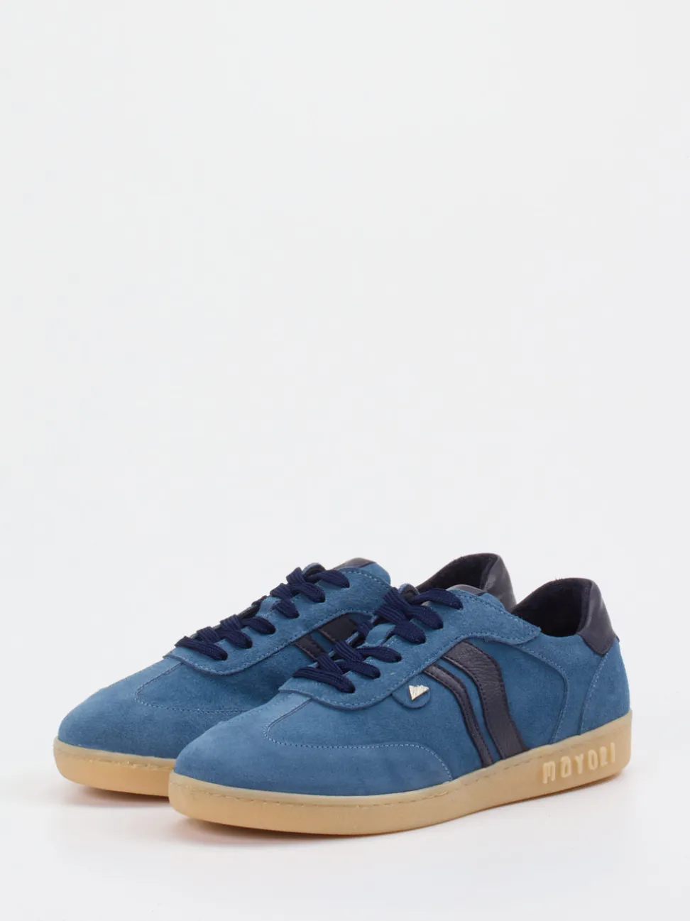 Mayori – Sneaker aus Veloursleder jeansblau
