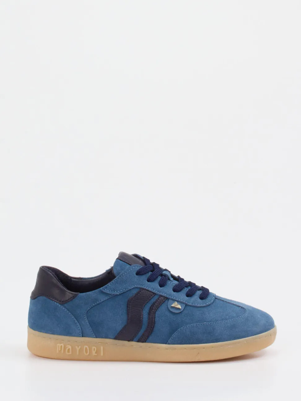 Mayori – Sneaker aus Veloursleder jeansblau