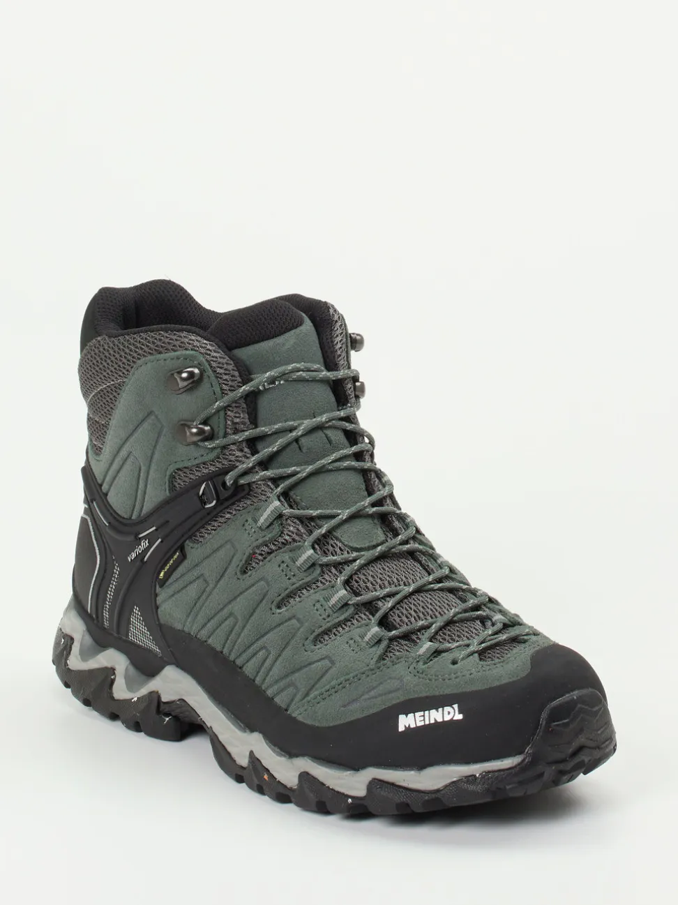 Meindl – Wanderschuhe aus Veloursleder und Mesh grün
