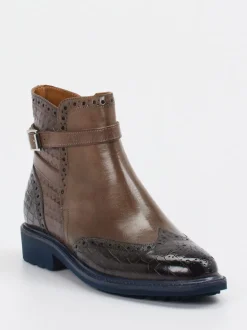 Melvin & Hamilton – Brogue-Stiefelette aus Kalbleder braun