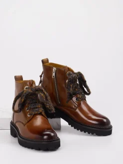 Melvin & Hamilton – Schnürboots aus Kalbleder cognacbraun