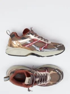 MRP – Chunky Sneaker aus Metallic-Mesh braun