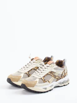 MRP – Chunky-Sneaker aus Textil und Wildleder beige