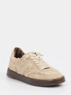 MRP – Low-Top Sneaker aus Veloursleder beige