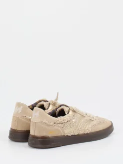 MRP – Low-Top Sneaker aus Veloursleder beige