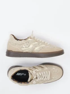 MRP – Low-Top Sneaker aus Veloursleder beige