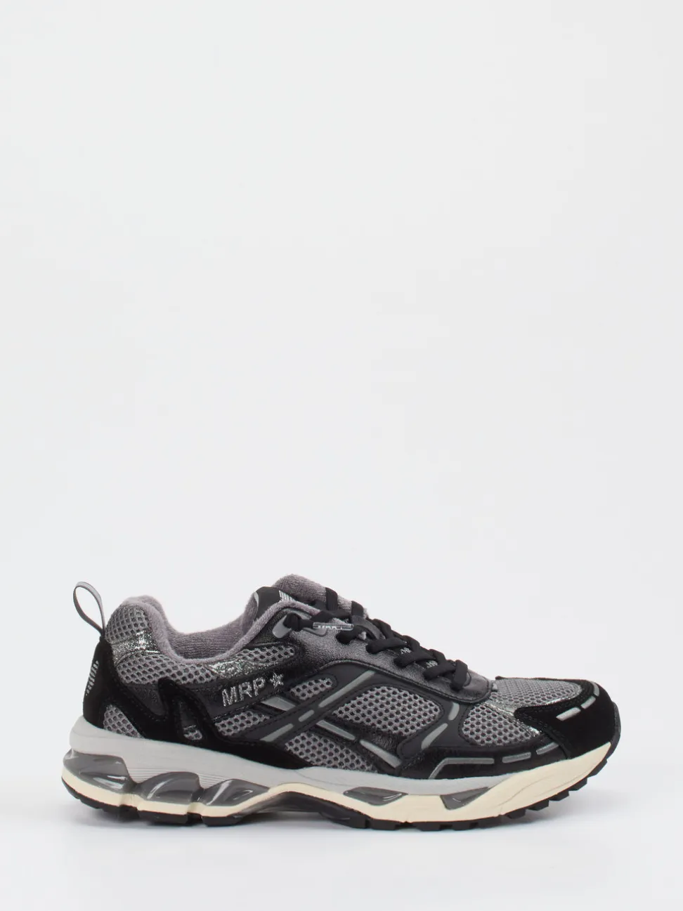 MRP – Retro-Sneaker aus Mesh und Wildleder grau