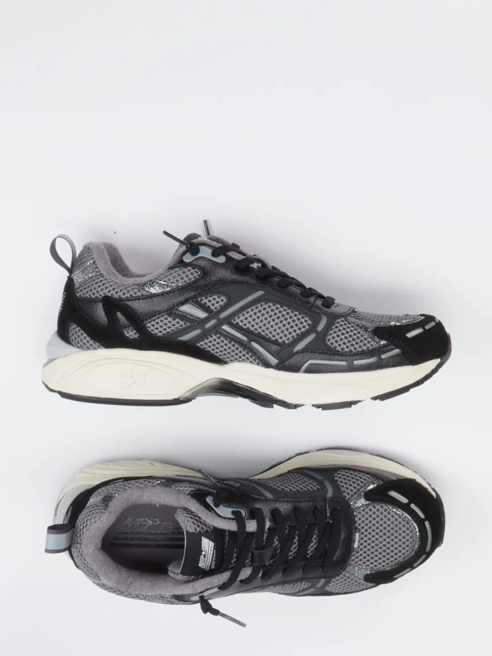 MRP – Retro-Sneaker aus Mesh und Wildleder grau