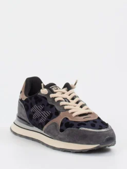 MRP – Retro-Sneaker aus Textil und Veloursleder Dunkelblau