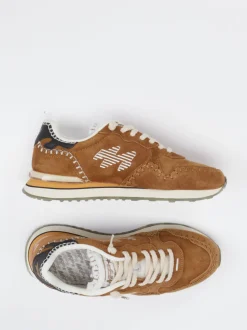 MRP – Retro-Sneaker aus Veloursleder cognacbraun