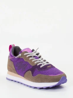 MRP – Retro-Sneaker aus Velour/Textil in Violett
