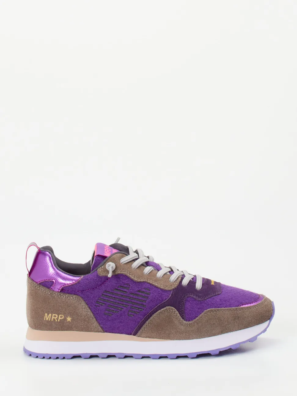MRP – Retro-Sneaker aus Velour/Textil in Violett