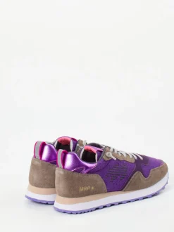 MRP – Retro-Sneaker aus Velour/Textil in Violett
