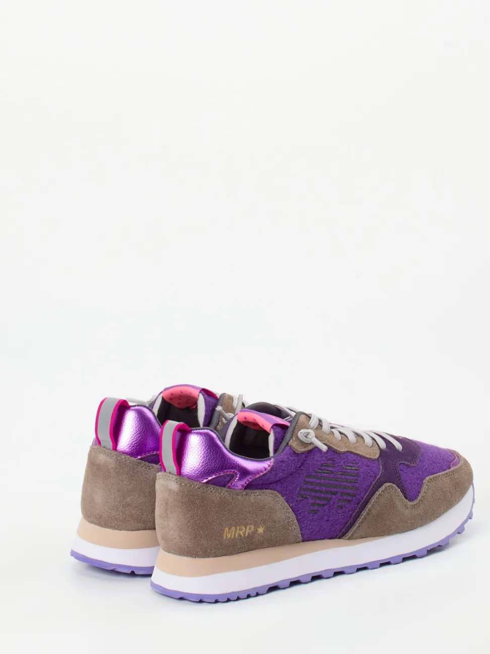 MRP – Retro-Sneaker aus Velour/Textil in Violett
