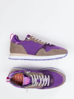 MRP – Retro-Sneaker aus Velour/Textil in Violett