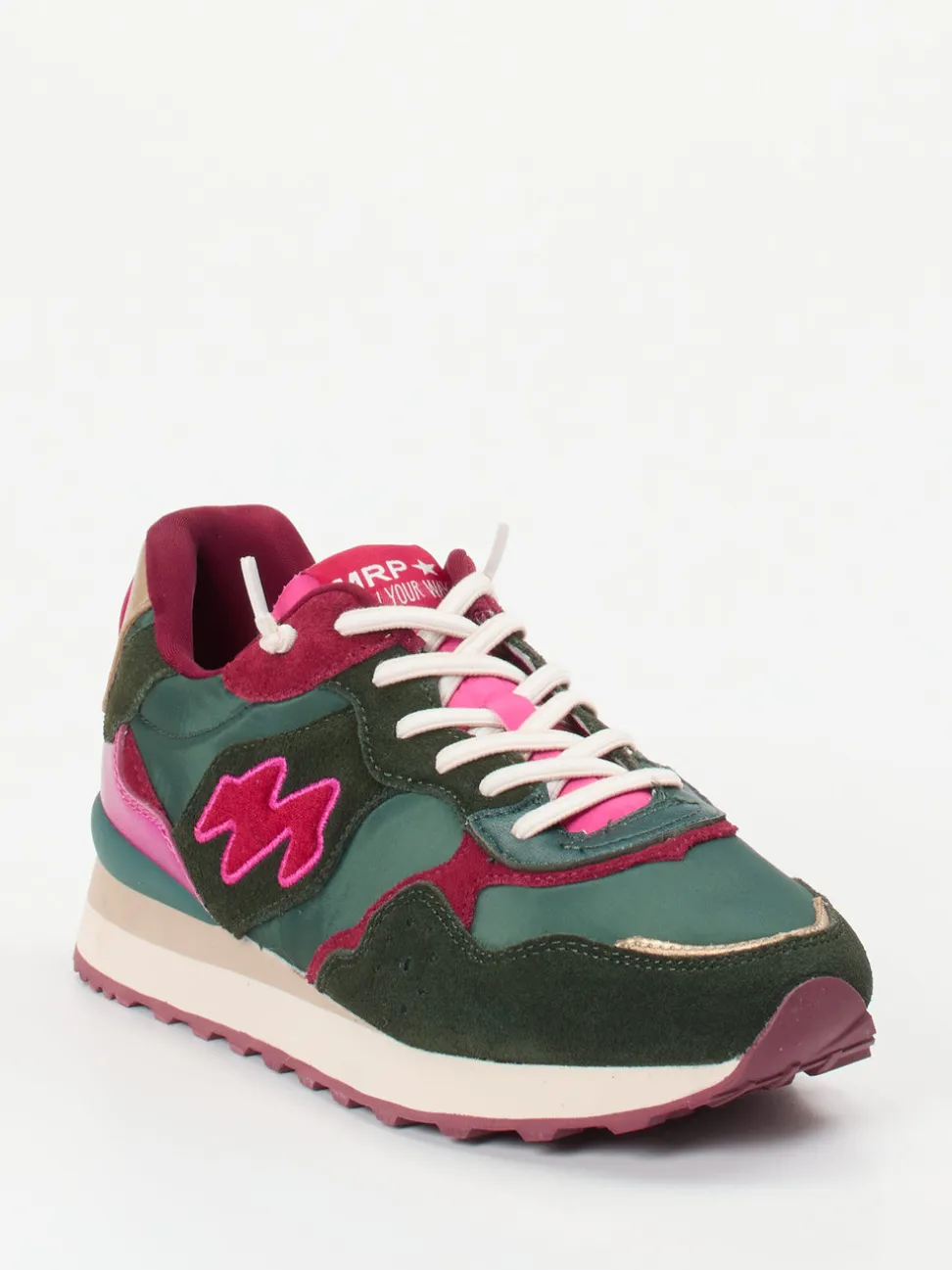 MRP – Retro-Sneaker aus Veloursleder in Grün
