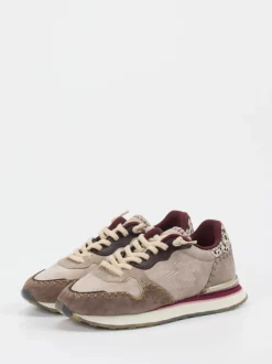 MRP – Retro-Sneaker aus Veloursleder Beigegrau