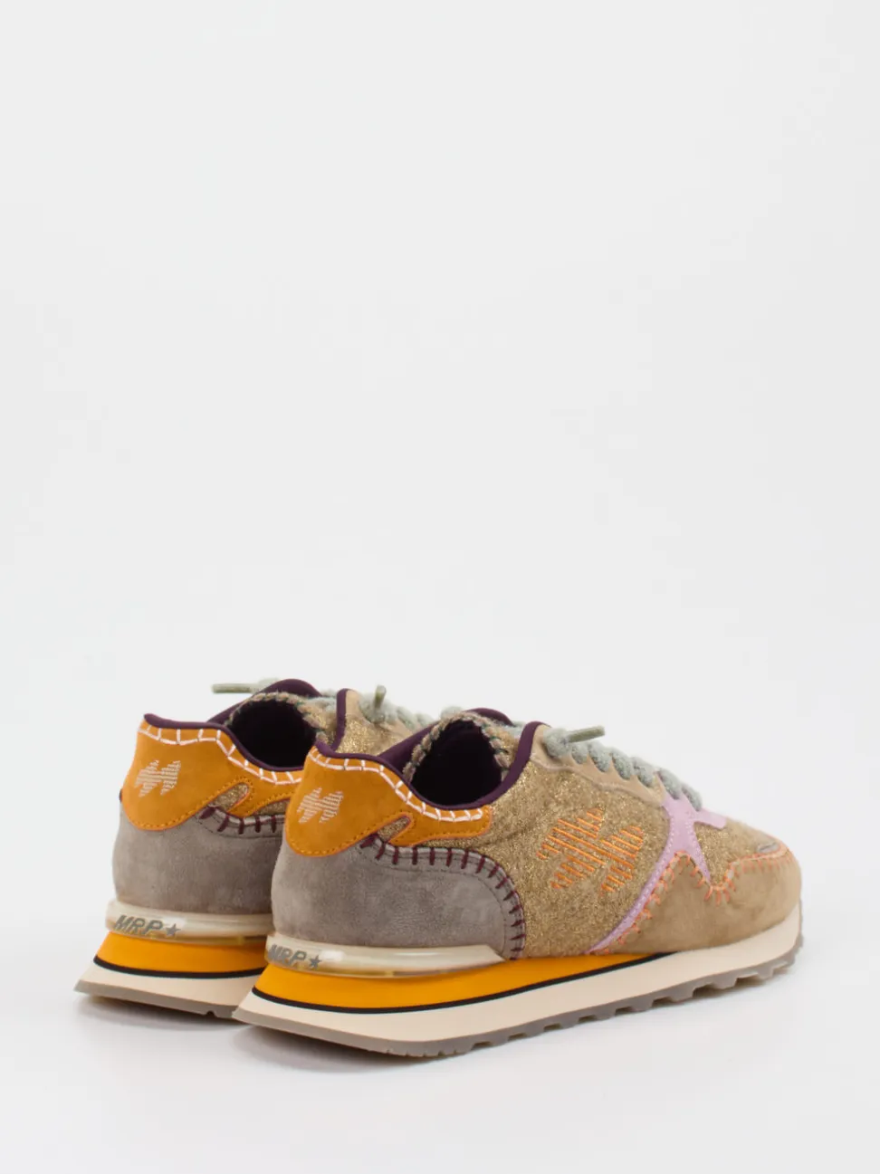 MRP – Retro-Sneaker aus Veloursleder & Glitzertextil