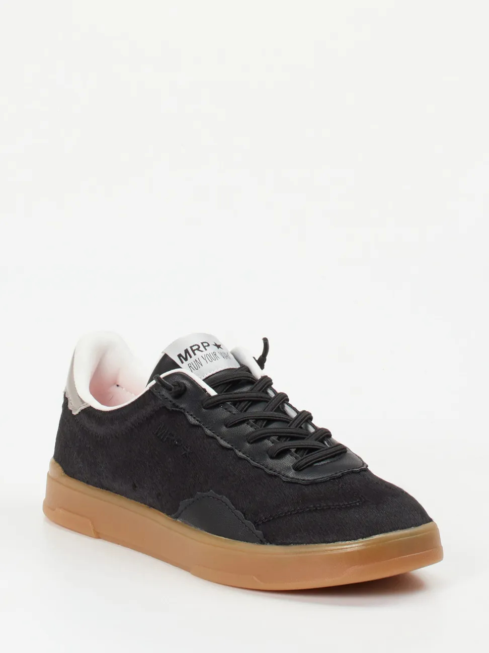MRP – Sneaker aus Fellimitat in Schwarz