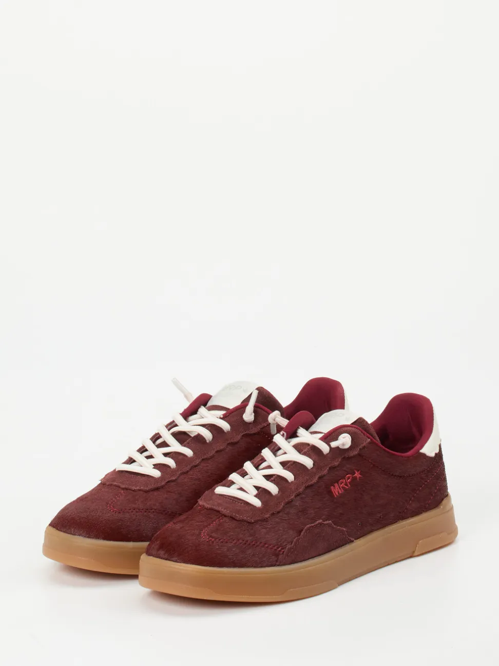 MRP – Sneaker aus Lammleder in Bordeauxrot