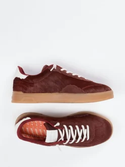 MRP – Sneaker aus Lammleder in Bordeauxrot