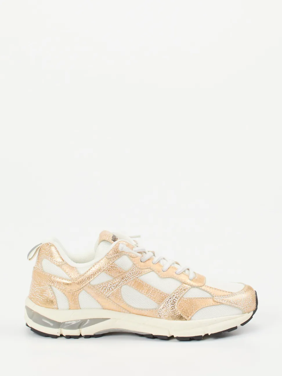 MRP – Sneaker aus Metallic-Mesh in Roségold