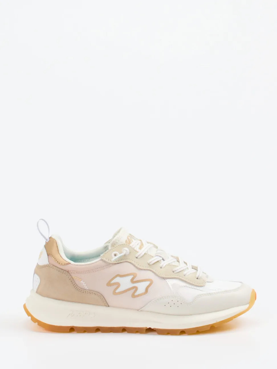 MRP – Sneaker aus Velour und Textil beige