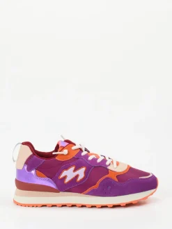 MRP – Sneaker aus Veloursleder und Textil violett