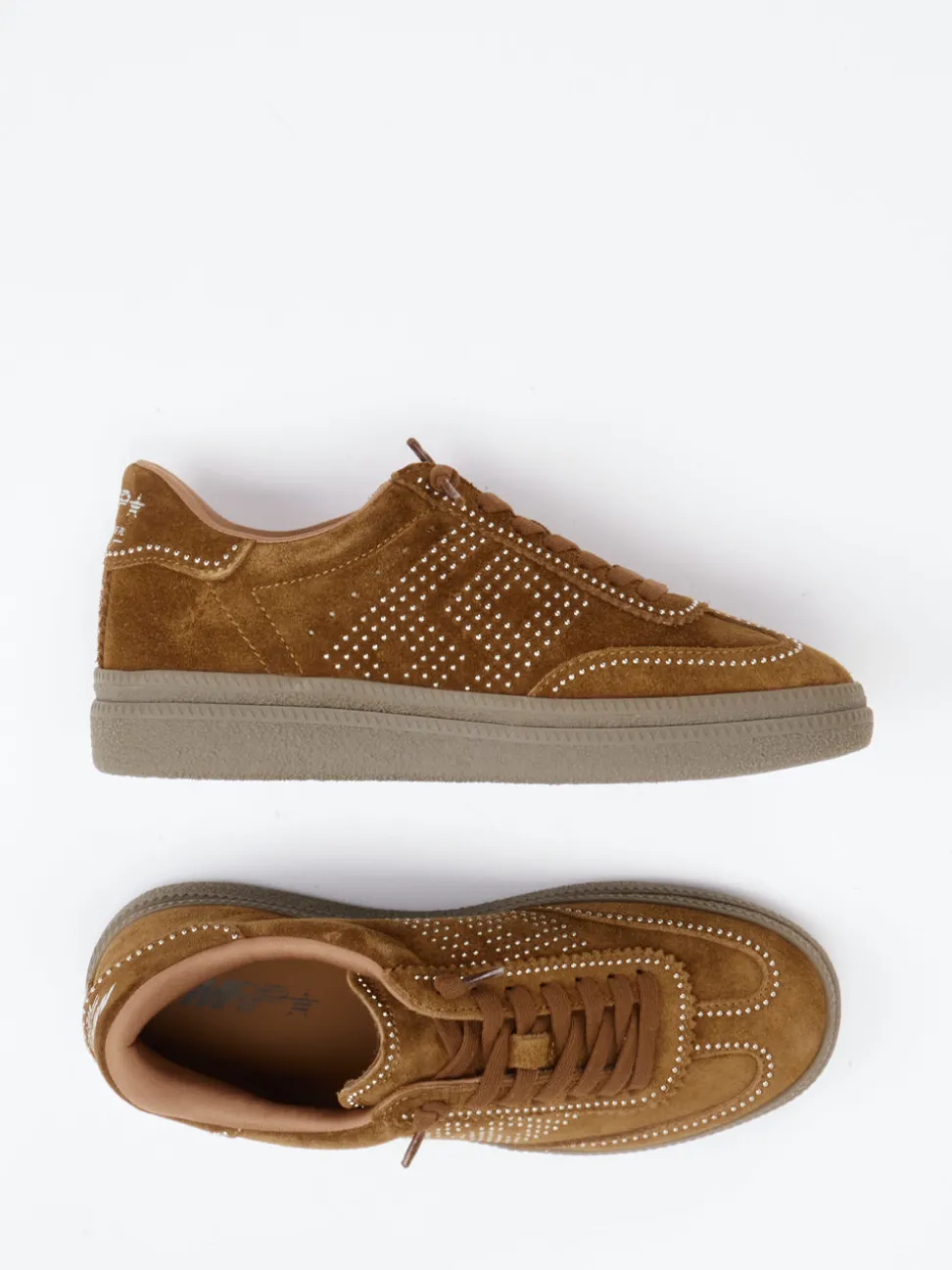 MRP – Sneaker aus Veloursleder cognacbraun