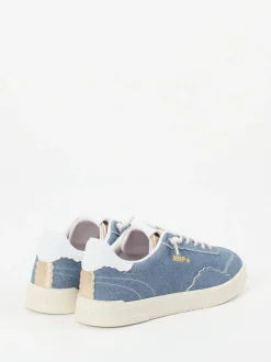 MRP – Sneaker aus Veloursleder in Jeansblau