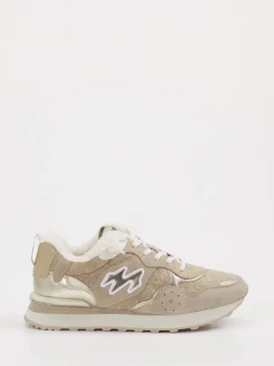 MRP – Winter-Sneaker aus Textil und Veloursleder Beige