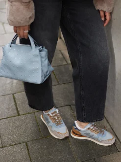 MRP – Winter-Sneaker aus Textil und Veloursleder blau