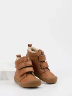 Naturino – Klett-Boots aus Kalbleder cognacbraun
