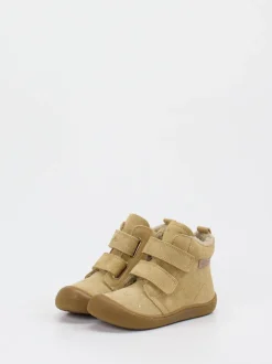 Naturino – Klett-Boots aus Veloursleder sandbeige
