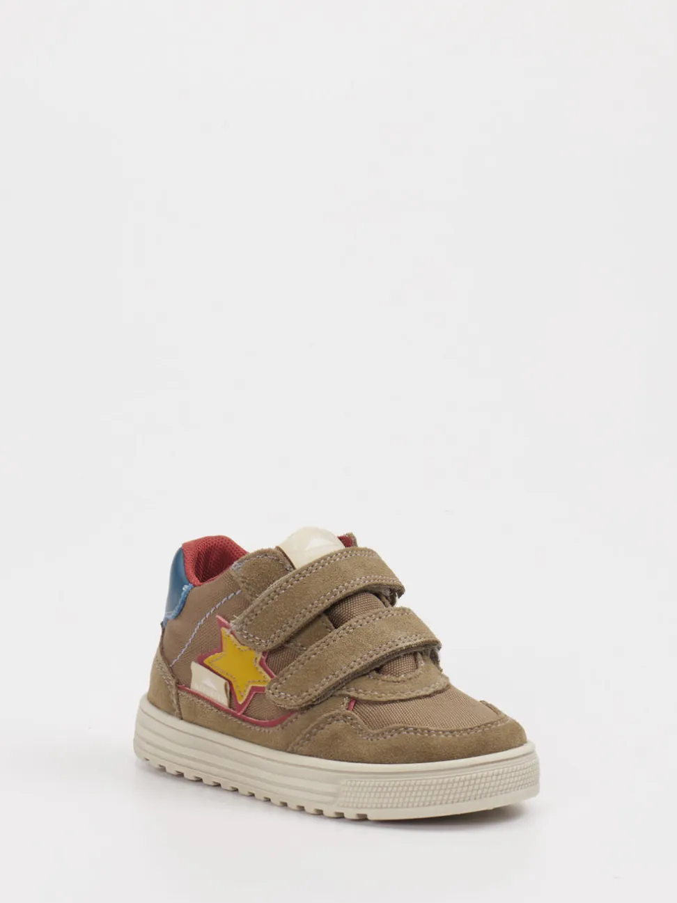 Naturino – Klettsneaker aus Leder Beigebraun