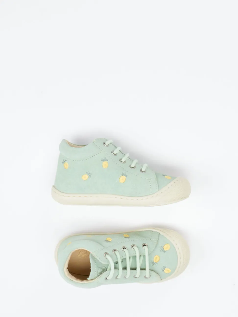 Naturino – Lauflernschuhe aus Veloursleder mintgrün