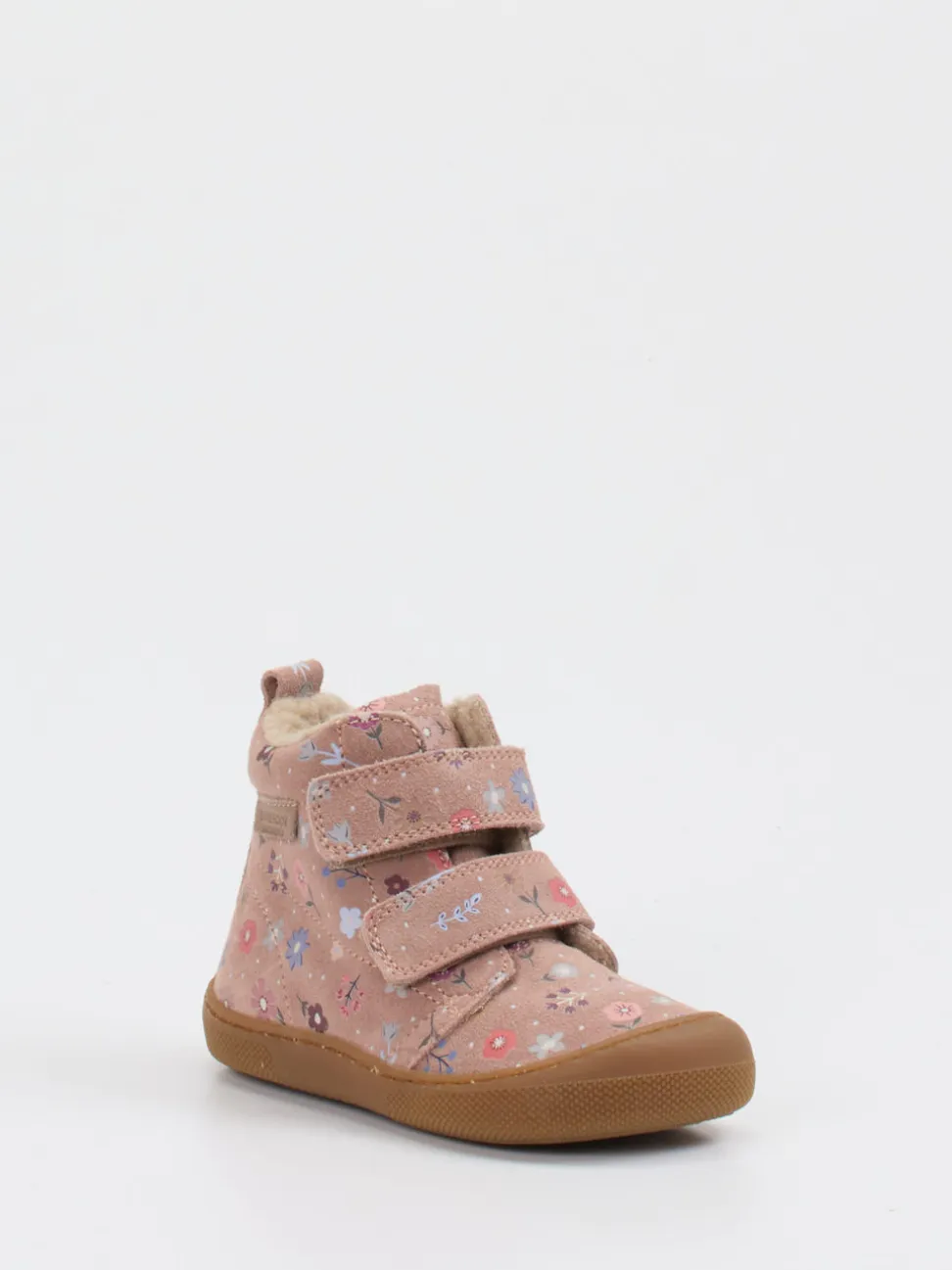 Naturino – Lauflernschuhe aus geprägtem Leder in Rosa
