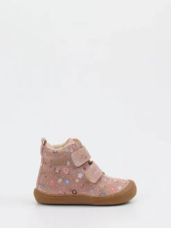 Naturino – Lauflernschuhe aus geprägtem Leder in Rosa