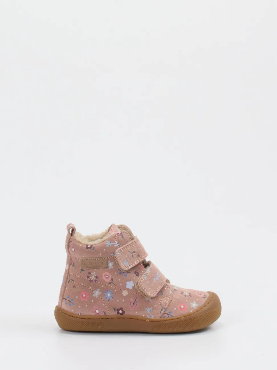 Naturino – Lauflernschuhe aus geprägtem Leder in Rosa