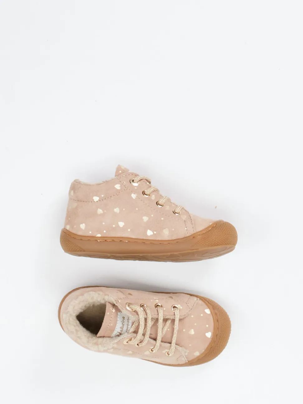 Naturino – Lauflernschuhe aus Kalbleder in Rosébeige