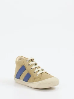 Naturino – Mid-Top-Sneaker aus Veloursleder sandbeige