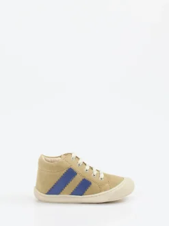 Naturino – Mid-Top-Sneaker aus Veloursleder sandbeige