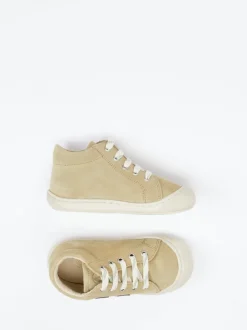 Naturino – Mid-Top-Sneaker aus Veloursleder sandbeige