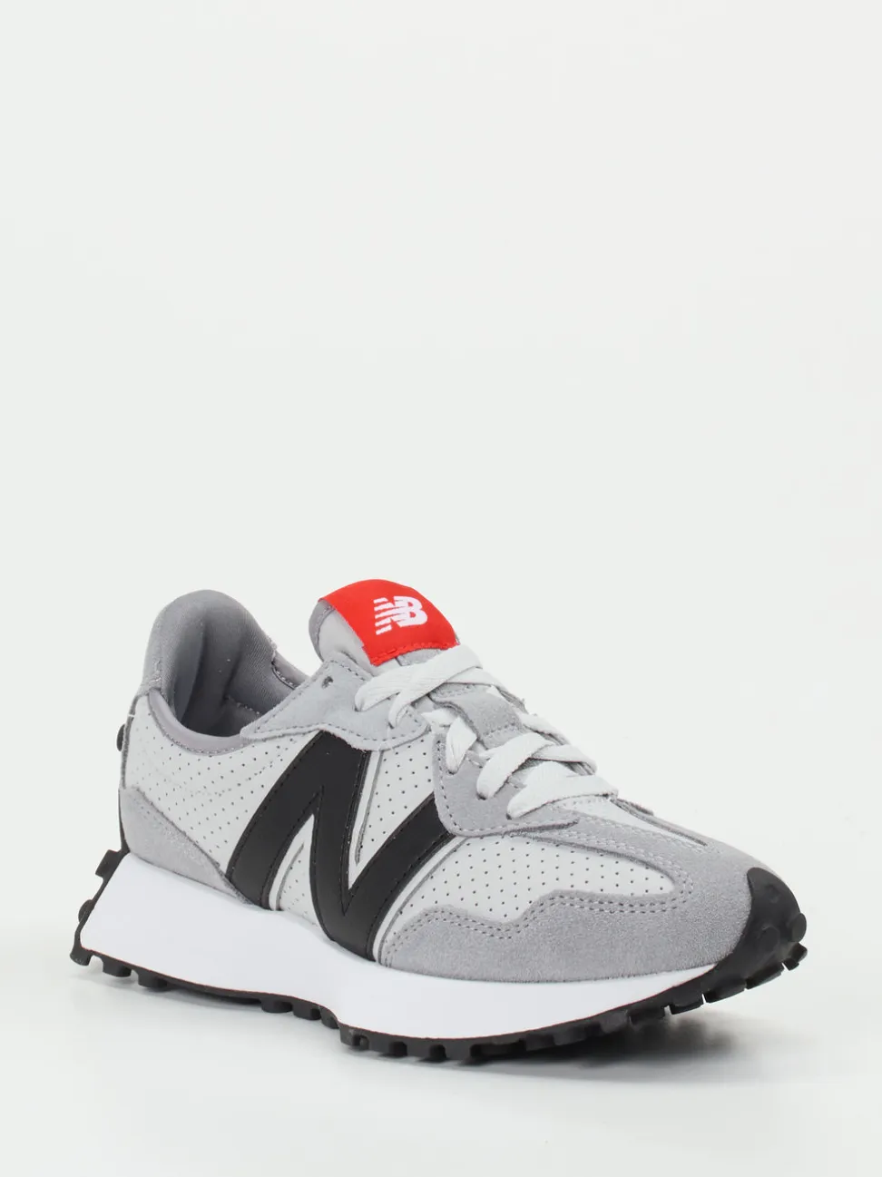 New Balance – Retro-Sneaker aus Veloursleder grau