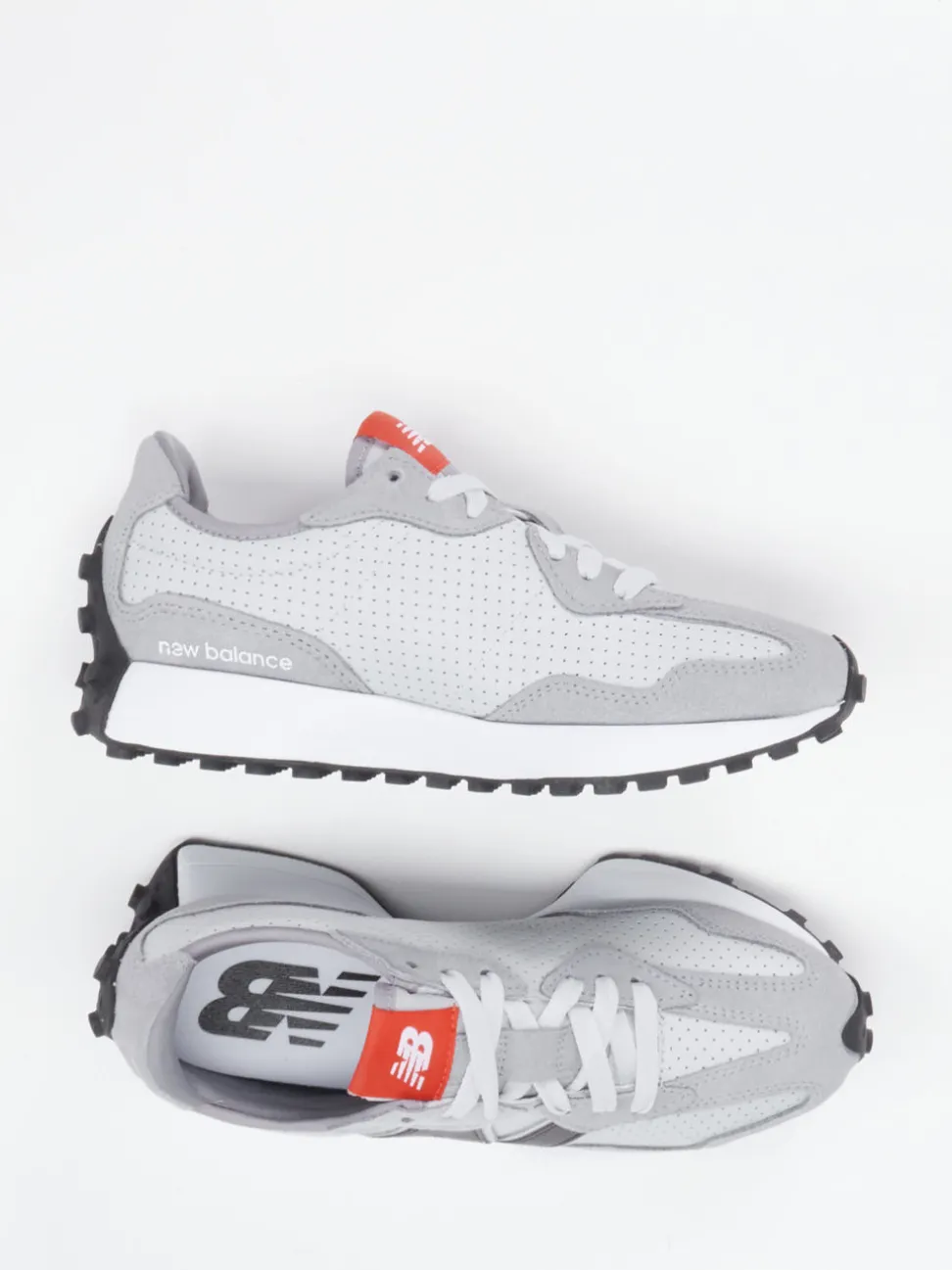 New Balance – Retro-Sneaker aus Veloursleder grau
